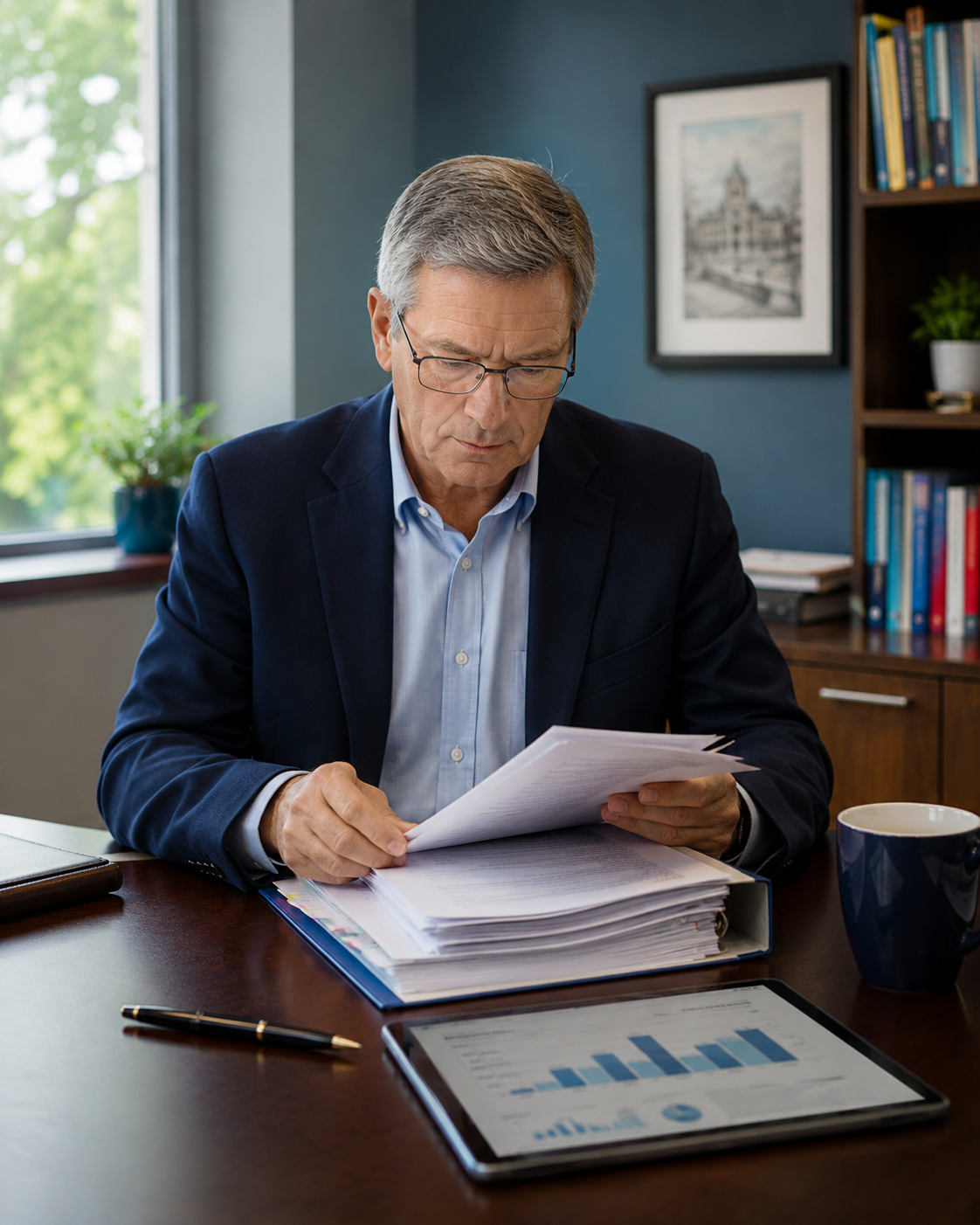 Program director reviewing a personal statement for residency during application review